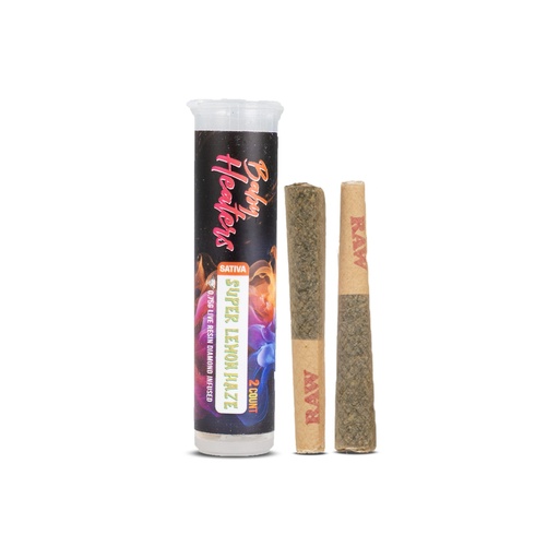 [00198715648997] Super Lemon Haze - Baby Heaters Pre-Roll 0.75g/2Ct