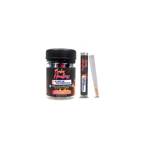 [00198715649482] 12ct POS Baby Heaters Pre-Roll 1.5g/1Ct Alaskan Thunderfuck